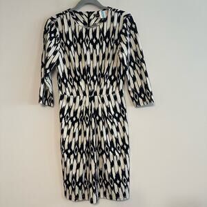 NWT J. McLaughlin Nicola Dress Ikat Stripe Catalina Cloth Black Women’s Small